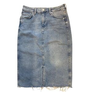 H&M Light Blue Denim Pencil Skirt
